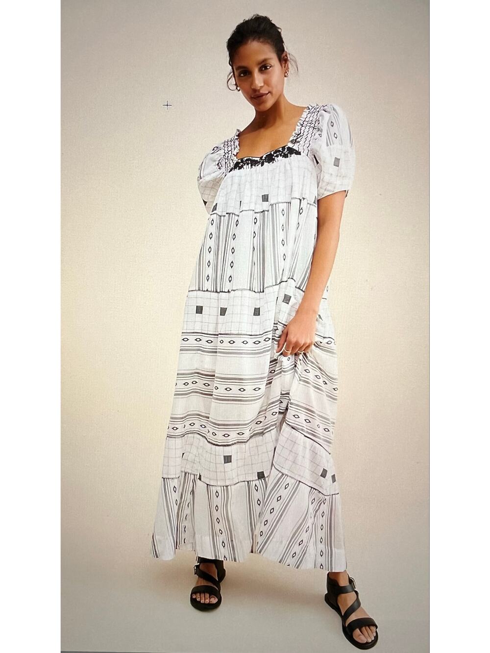 Free People Jamie Embroidered Maxi Dress XS (B20407)